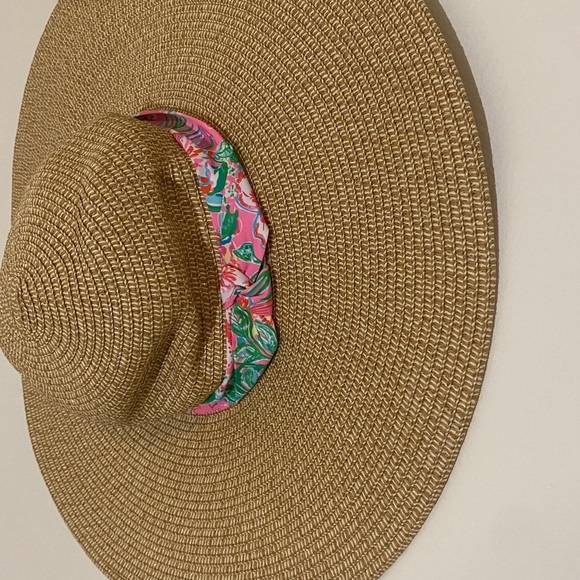 NWT Lilly Pulitzer GWP Straw Sun Hat Journey to the Jungle - Picture 4 of 7